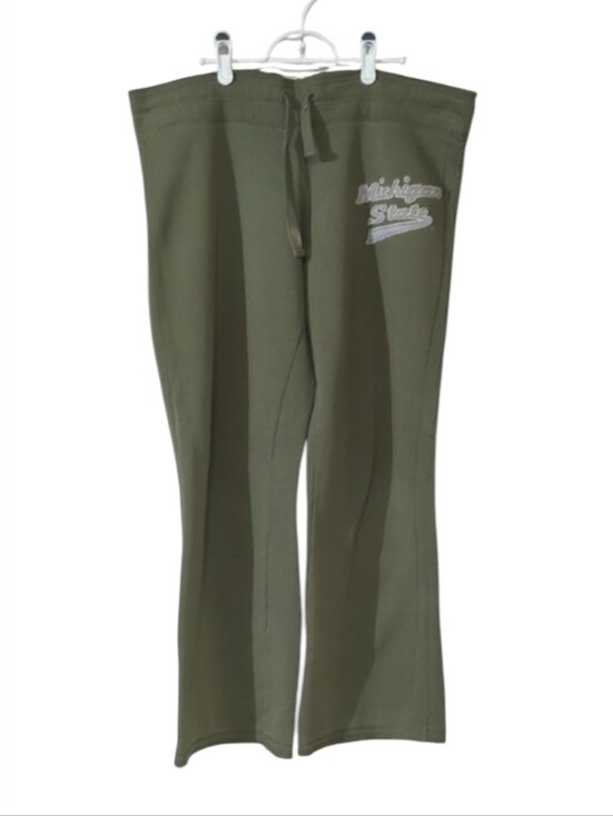 Campus Crew Pants - Campus Crew Michigan State Olive Green Jogger Sweatpants – Women’s Large